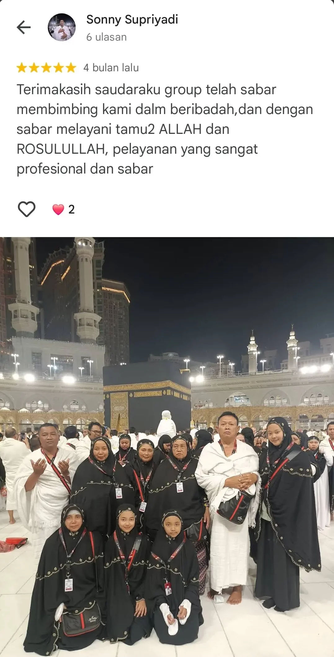 Testimoni Jamaah Travel Haji Umroh Saudaraku (1)