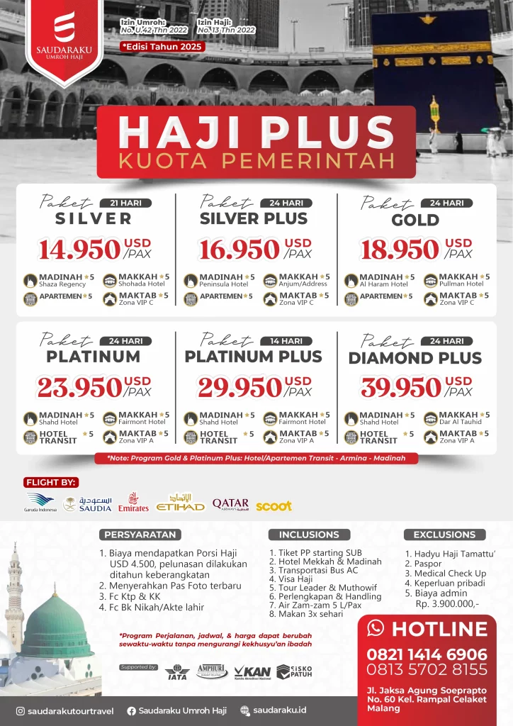 Paket Haji Plus Lengkap