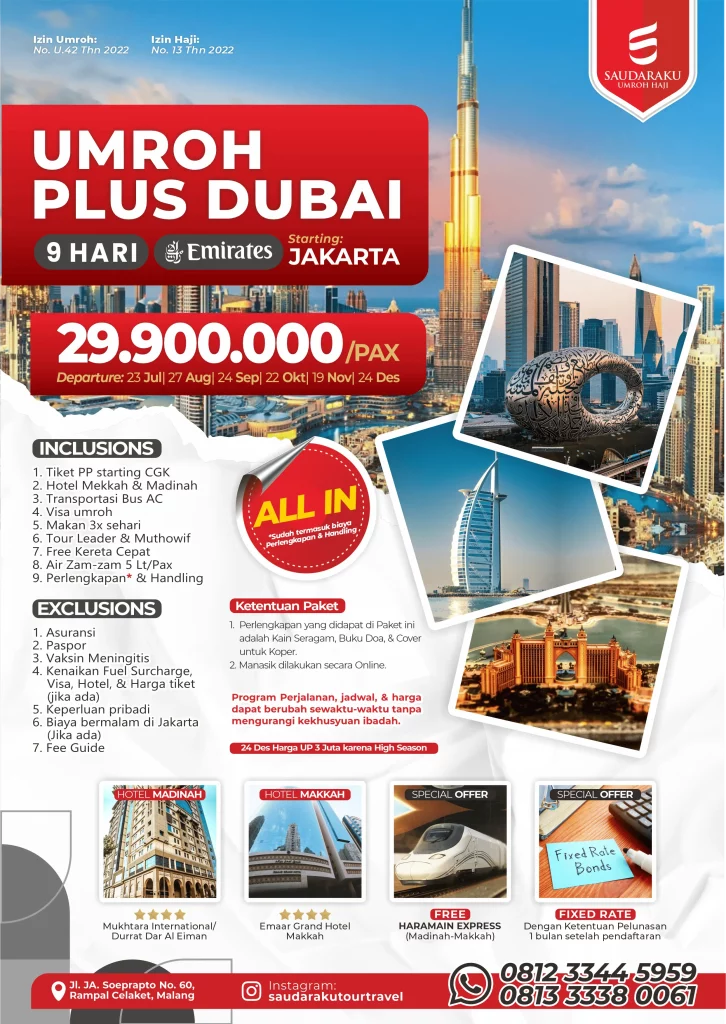 Paket Umoroh Plus Dubai