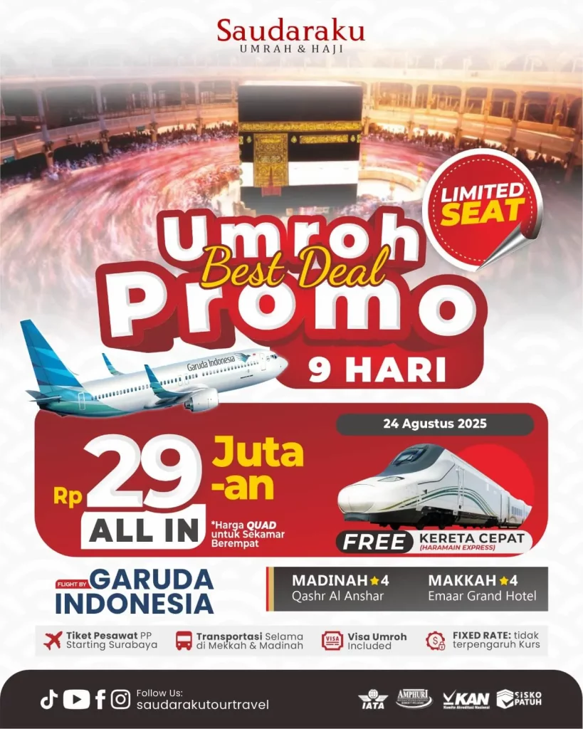 Umroh 9 Hari Garuda - 24 Agustus