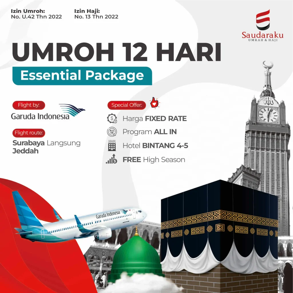 paket umroh 12 hari garuda 21 Desember 2025