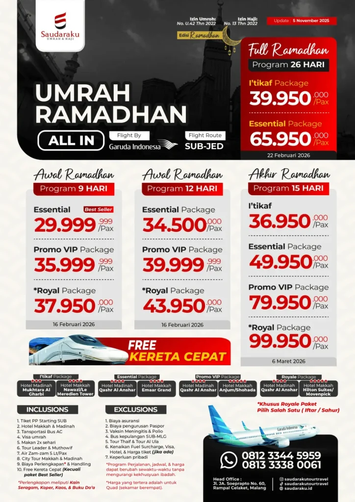 paket umroh ramadhan 2026