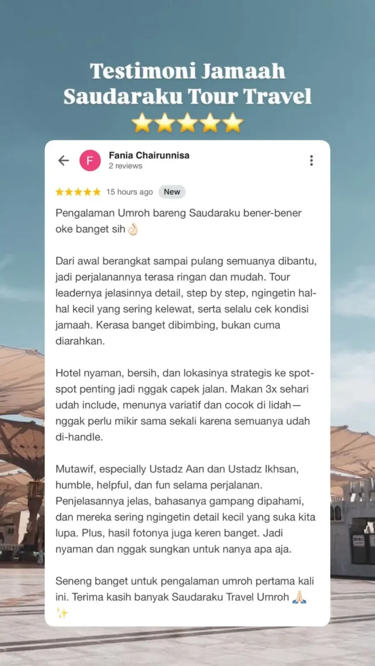 Testimoni jamaah Saudaraku Travel (23)