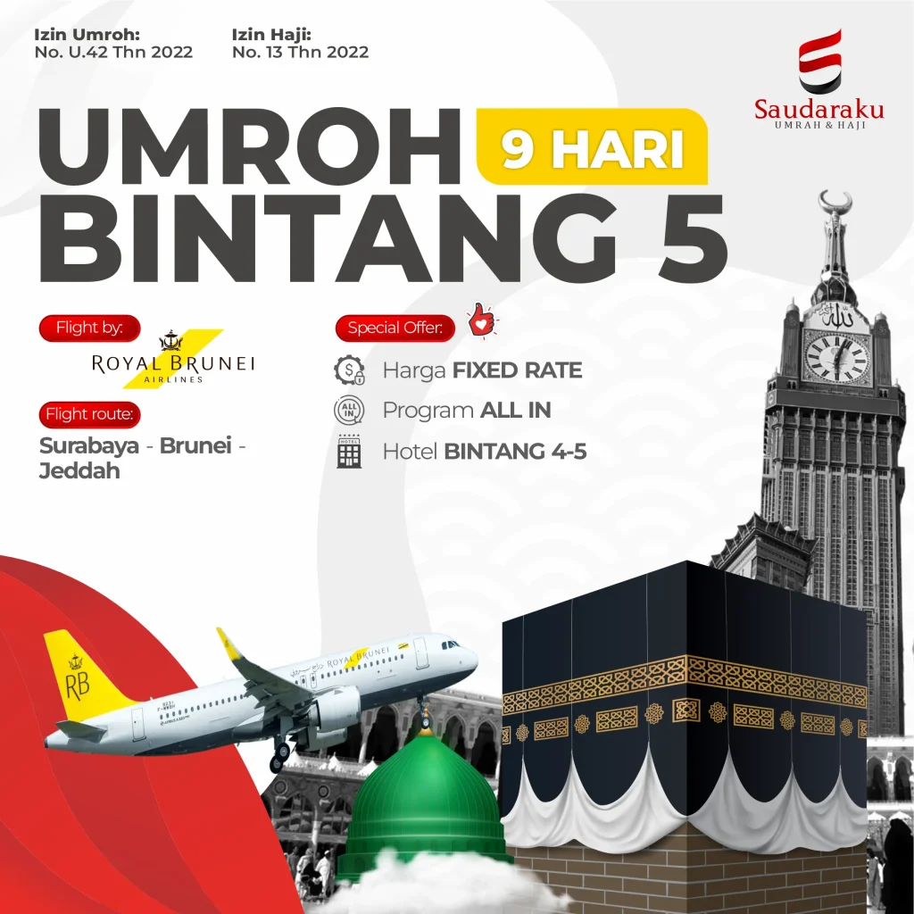 Umroh 9 hari RBI Bintang 5